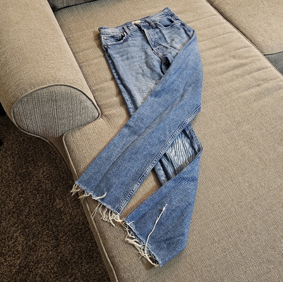 Mother The Tom Cat Ankle Fray From Out of Town Casual Denim Jeans Size 25 - Picture 3 of 10